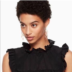 KATE SPADE Lantern Gems Chandelier Earrings Cherry Quartz